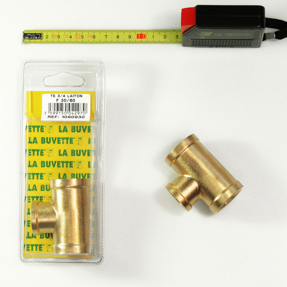 T CONNECTION  FFF 3/4-1/2-3/4 BRASS BLISTER PACK