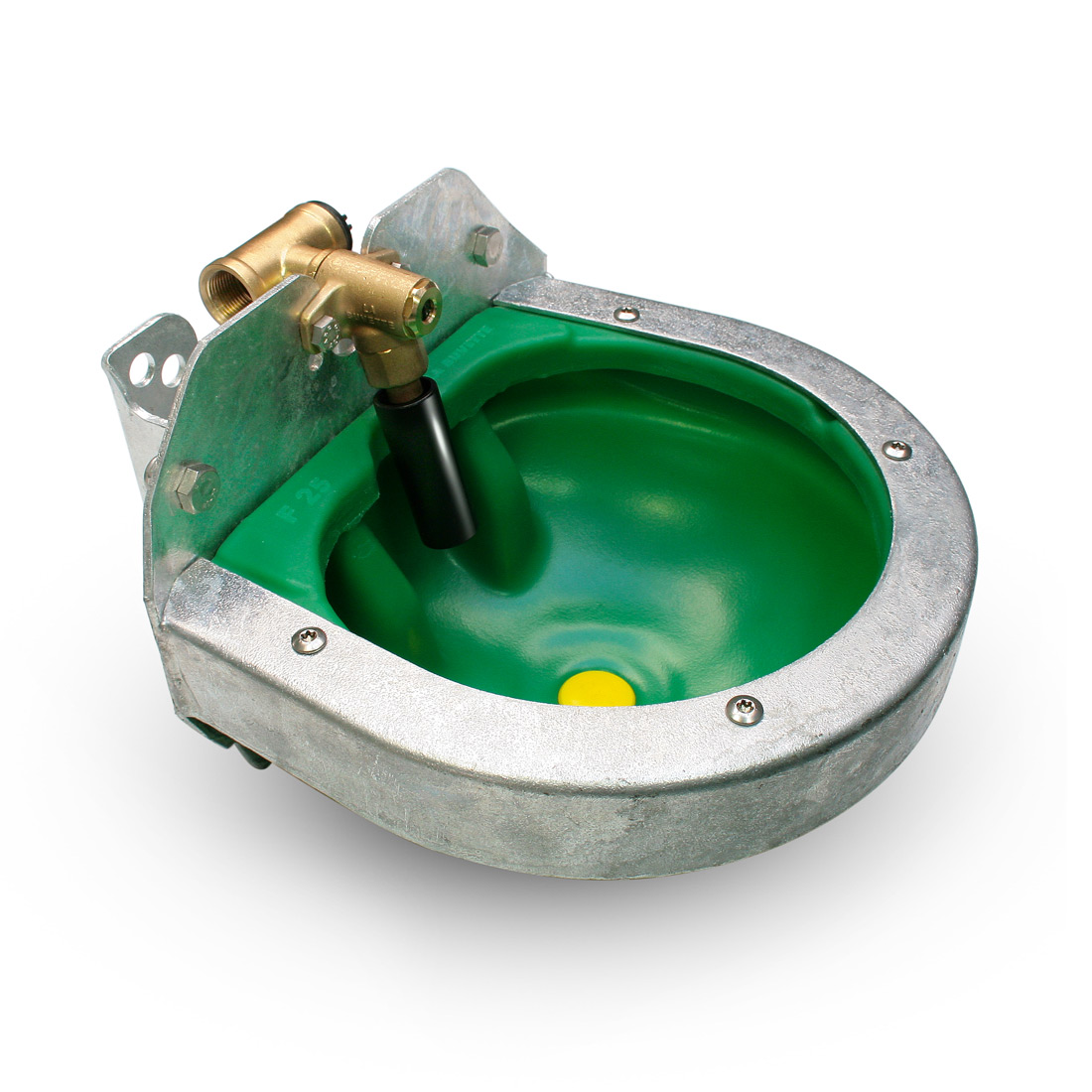 F25 Non-spill HDPE drinker with full metal protection