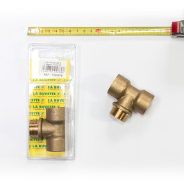Brass ¾” T-Fitting for drinker with push paddle