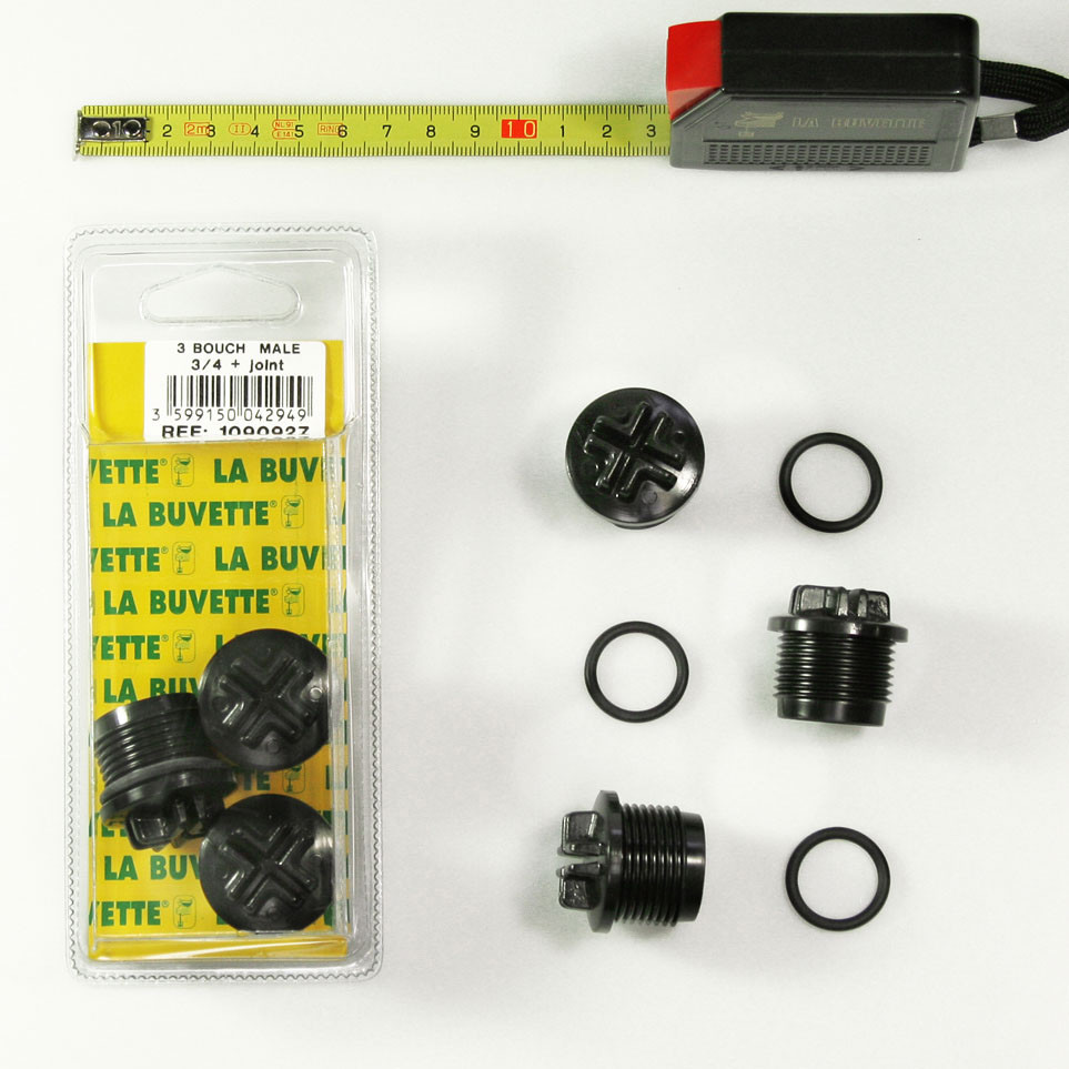 3 PLUG/WASHER 3/4 " BLISTER PACK
